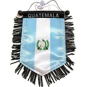 Guatemala Guatemalan flags for cars decals sticker small rearview mirror automobile accessories homes design hanging mini banners windows STICKS to Glass Quality Made mini Banners