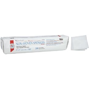 Premium Gauze, Rayon/Polyester Blend Non-Woven Sponges, 2 in x 2 in 4 Ply Non-Sterile, 4-Ply, 200/Pack - 1 Pack