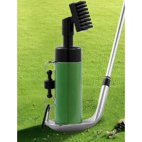 Pro Golf Club Brush Cleaner with Magnetic Retainer Clip and 5 Oz Press Water Bottle for Easy Cleaning - Essential Golf Accessories for Men - Best Golf Gifts - Golf Club Cleaner with Nylon Bristles