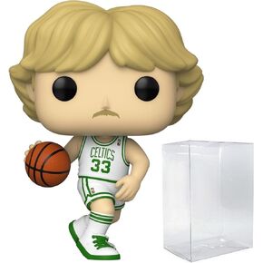 Funko POP! NBA: Legends - Larry Bird (Celtics Home) Bundle with 1 PopShield Pop Box Protector