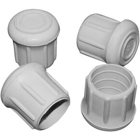 TAYLOR MADE PRODUCTS Rubber Chair Tips fits 7/8" tubing White