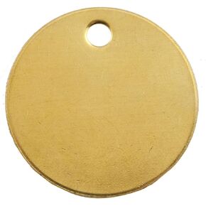 CH Hanson Round Brass Tag, 1-1/2 inch (100 Pack), 1098B