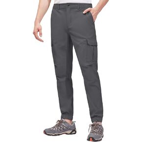 Men Waterproof Hiking Pants,Slim Fit Hiking Joggers for Mens, Stretch Lightweight Cargo Pants with Pockets