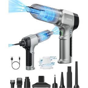 Hand Held Vacuum Cordless Cleaner & Air Duster with 8 Attachments, 3-Speed Adjustable Wireless Car Vacuum Cleaner Strong Suction 16000Pa, Ultra-Light 1 lb Portable Vacuum for Quick Cleanups