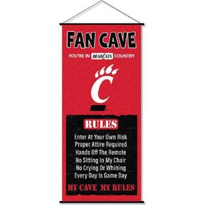 Cincinnati Bearcats Man Cave Fan Banner Scroll