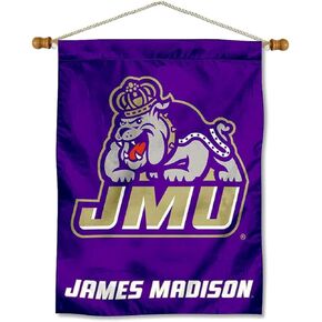 College Flags & Banners Co. James Madison Dukes Banner with Hanging Pole