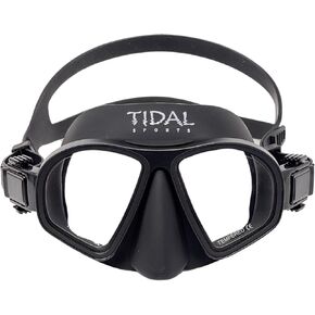 Tidal Mask Aluma Pro with Advanced Anti-Fog Technology - for Scuba Diving, Snorkeling, and Freediving. Low Volume Tempered Glass Lens. Anti Fog Scuba mask for Adults.