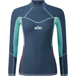 Gill Womens Long Sleeve Pro Rash Guard Shirt Vest 50+ UV Sun Protection for All Water Sports Surfing Paddle Board Kayaking