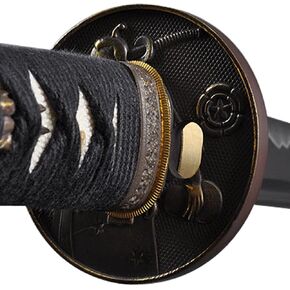 Handmade Sword Hand Forged Carbon Steel Black Wooden Scabbard Samurai Katana Sword