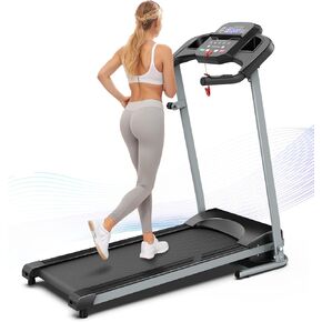 Benef Foldable Treadmills for Home, 2.5HP Quiet Brushless, Electric Running Machine for Home Office,Grey