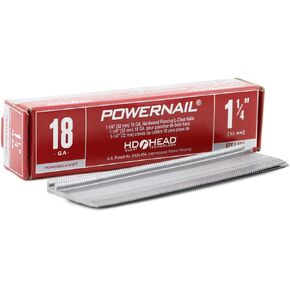 Powernail L15018 18 Gauge 1-1/2 Inch Length Flooring L-Cleat Nails (1000ct Box)