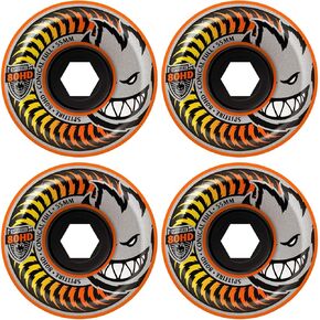 Spitfire Skateboard Wheels 55mm 80HD Fade Orange Conical Full