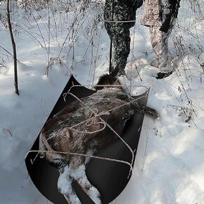 Deer Drag Sled - Hunting Sled with Pull Rope Multi Purpose Deer Sled Game Hauler Portable Tear Resistant Thickened Snow Sledding Pad Hauling Ice Fishing Supplies