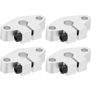 PATIKIL SHF8 Aluminum Linear Motion Rod Rail Clamping Guide Support, 4 Pcs for 8mm Dia Shaft