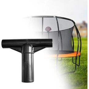 Black T Shaped Pipe Sleeve Trampoline Enclosure Pole End Caps Accessories T Tube Replacement Trampoline Pole Cover for Workout Yard Parts Trampoline Parts