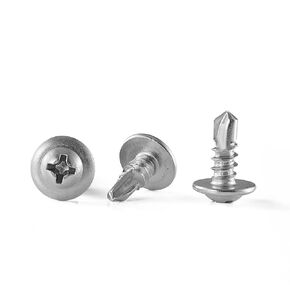 #10×1/2" Sheet Metal Screws 100Pcs 410 Stainless Steel Truss Head Fast Self Tapping Screws
