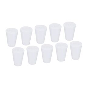 YOKIVE 10Pcs Silicone Rubber Stoppers, Tapered Plugs with High-Temperature Resistance | Protect Hole, Great for Lab Industry (White, 8mm to 13mm)