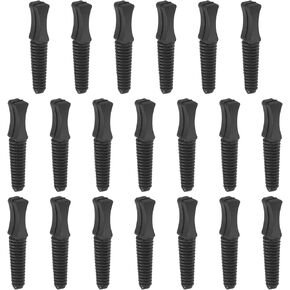 MECCANIXITY Rubber Thread Tapered Insert Plug M8 Test Tubes Bungs Stopper Black for Lab Home 20 Pieces