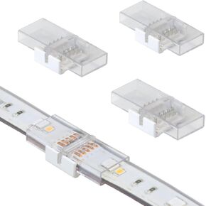 Armacost Lighting 5-Pin RGB+W Tape to Tape Splice Connector for IP67 Tape Light - 4 Pack