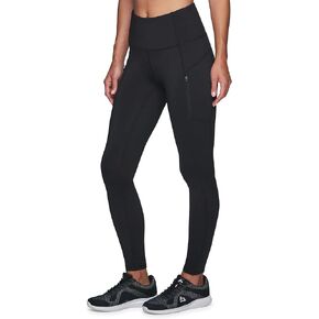 RBX Fleece Lined Leggings for Women, Full Length Outdoor Fleece Legging with Zipper Pockets for Running, Hiking in Kuwait