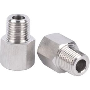 الفولاذ المقاوم للصدأ 304 1/2 "NPT أنثى x 1/4" NPT ذكر محول وصلة أنابيب 2 قطعة