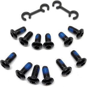 M5 bolts alloy size M5 x 10mm T25 12 pcs pink anti-Loosen treated, for water bottles, rotors and more and cable organizer with every order. (2 Pink)