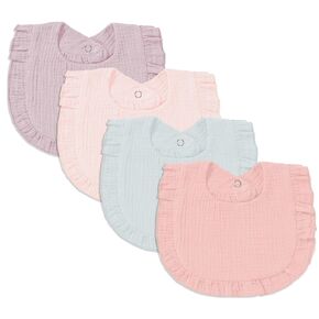 Muslin Baby Bibs for Baby Girls, Muslin Bibs Drool Bandana Bibs