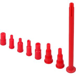 Semlos Butane Lighter Fluid Refill Adapter, 3 Sets Butane Adapter Tips, Compatible with Various Lighters and Butane Torches, Butane Adapter Tips for All Nozzle's Butane Bottle, Red