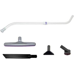 ProTeam 107100 5-Piece Xover Multi-Surface Vacuum Tool Kit with 14" Floor Tool and Telescoping Wand, 1-1/2-inch Vacuum Attachment Tool Kit for Commercial Low Pile Carpets and Hard Floors