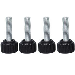 TAODAN 4PCS Screw in Plastic Threaded Hand Screw Knob M5 x 25MM Metric Male Knurled Clamping Knob Grip Thumb Screw Suitable for Saw Drilling Machine Lathes Milling Jig and Packaging Machinery