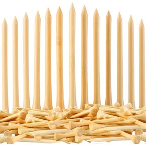 110 Pcs Bamboo Golf Tees 3 1/4 Inch, Friendly Biodegradable, Long and Tall Golf tees, More Durable and Stable, Ideal for Beginner