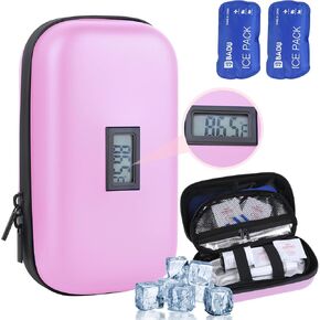 Insulin Cooler Travel Case, Blue Diabetes Medication for TSA Approved Pen refrigerated ozempic Injection ice Packs Keep Medicine Cool While Traveling Small Insulated Bag Diabetic kit Size