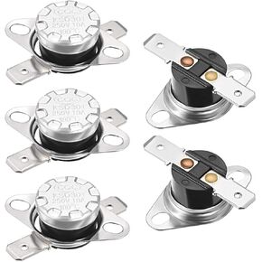 uxcell KSD301 Thermostat 100°C/212°F 10A Normally Open N.O Adjust Snap Disc Temperature Switch 5pcs