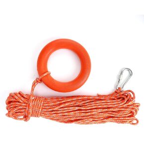 Water Floating Lifesaving Rope, Outdoor Professional Throwing Rope Line Throwable Flotation Device Rescue Lifeline 6mm Diameter 30m PVC Reflective Casting Cord for Swimming Boating