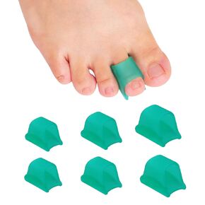 Hammer Toe Straightener Corrector - Toe Spacers Toe Separators for Bunion, Curled Toes, Hammertoes - 6 Pack (3 Sizes in One Set)
