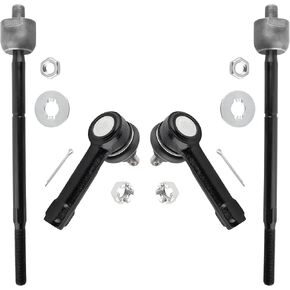 4Pcs Front Outer Inner Tie Rods End Links Left Driver & Right Passenger Fit For Nissan 200SX 1995-1998, For Nissan Sentra 1995-2006 Replace# EV380 ES2814