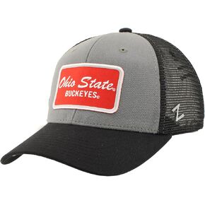 ZHATS Standard NCAA Officially Licensed Snapback Hat Big Rig Patch Black Gray Brick, One Size