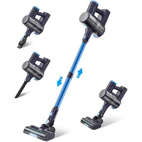 Cordless Vacuum Cleaners, Stick Vacuums Detachable Battery, 36000Pa/250W Powerful Suction, Lightweight Handheld Vacuum with 40min Runtime for Home, Pet, Hair Car