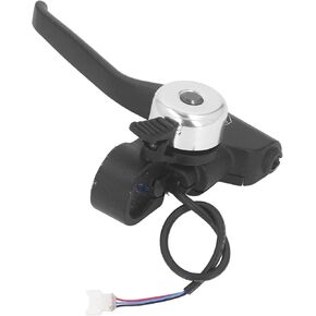 Electric Scooter Left Brake Lever, Black Nylon and Metal Left Brake Lever Handle Replacement with Bell Fit for GOTRAX Electric Scooter Brake Lever Accessories