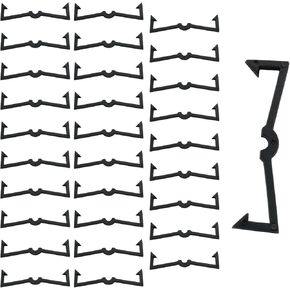 Pegboard Hook Locks Pegboard Hook Retainers Display Hook Lock Plastic Black Plastic Peg Hook Locks Peg Locks for 1/4 Inch and 1/8 Inch Pegboards(30 Pieces)