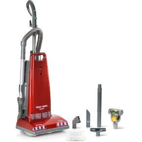 Prolux 7000 Upright Vacuum – Powerful True HEPA Filtration, Bagged Dust Chamber for Allergy Protection, Stainless Steel Brush Roll, Onboard Tools