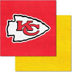 FANMATS 8563 Kansas City Chiefs Team Carpet Tiles - 45 Sq Ft.