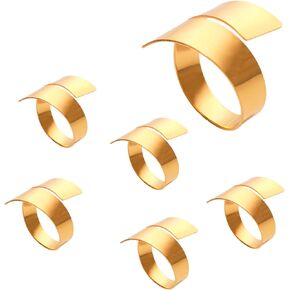 Set of 6 Elegant Gold Napkin Rings,Perfect Table Setting Decor for Various Occasions