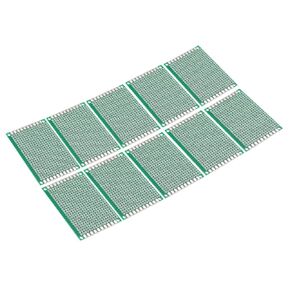 PATIKIL 2.8" x 2" PCB Board Circuit, 20 Pcs Prototype Perfboard Solder Boards for DIY Soldering and Electronic Project Circuit Boards Solderable Breadboard, Green