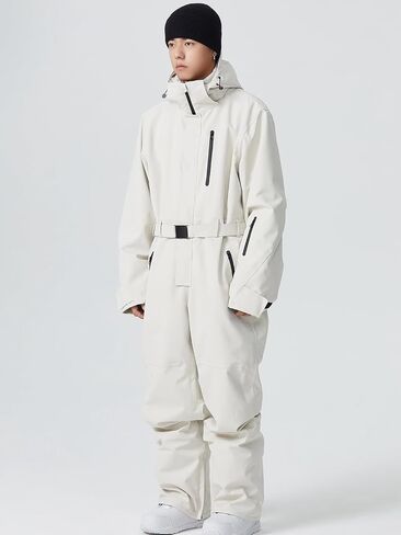 Women and Men's One Piece Ski Suit Waterproof Insulated Snowboard Jacket Snow Suit Winter Outdoor Snowsuit in Kuwait