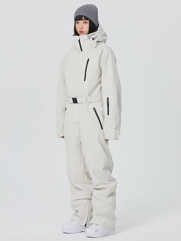 Women and Men's One Piece Ski Suit Waterproof Insulated Snowboard Jacket Snow Suit Winter Outdoor Snowsuit in Kuwait