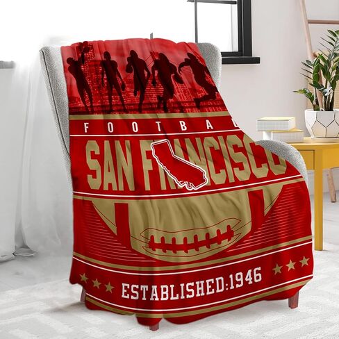 Kansas Throw Blanket for Adults Kids, Decorative Fuzzy Blanket – Cozy, Fluffy, Plush Lightweight Red Throw Blankets for Bed, Sofa, Couch 50" x 60" in Saudi Arabia
