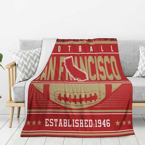 Kansas Throw Blanket for Adults Kids, Decorative Fuzzy Blanket – Cozy, Fluffy, Plush Lightweight Red Throw Blankets for Bed, Sofa, Couch 50" x 60" in Saudi Arabia