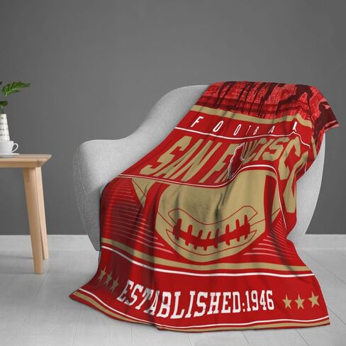 Kansas Throw Blanket for Adults Kids, Decorative Fuzzy Blanket – Cozy, Fluffy, Plush Lightweight Red Throw Blankets for Bed, Sofa, Couch 50" x 60" in Saudi Arabia