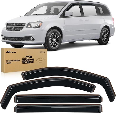 Nilight in Channel Rain Guards for Dodge Ram 1500 2009 2010 2011 2012 2013 2014 2015 2016 2017 2018 Quad Cab,Original Window Deflectors, Vent Window Visors-4pcs in Saudi Arabia